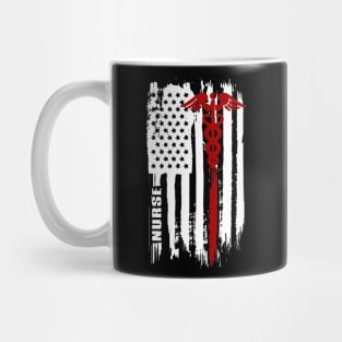 American Flag Nurse Shirt USA Nurses Gift Mug